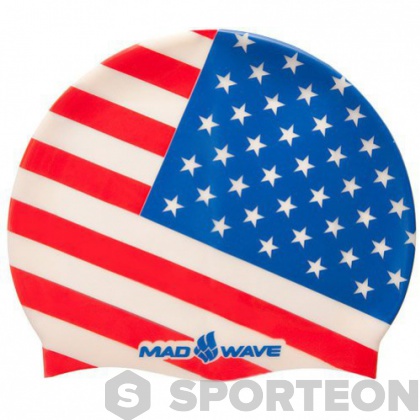 Bonnet de bain Mad Wave USA Swim Cap