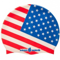 Bonnet de bain Mad Wave USA Swim Cap