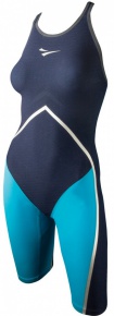 Maillots de bain compétition femme Finis Rival Closed Back Kneeskin Navy/Aqua