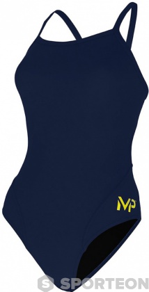 Maillots de bain femme Michael Phelps Solid Mid Back Navy