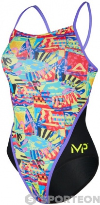 Maillots de bain femme Michael Phelps Riviera Racing Back Multicolor/Black