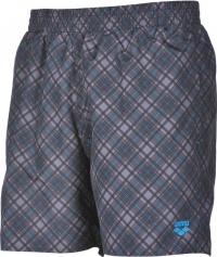 Shorts de natation homme Arena Printed Check 2 Boxer Grey/Turquoise