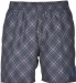 Shorts de natation homme Arena Printed Check 2 Boxer Grey/Turquoise