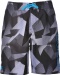 Shorts de natation homme Arena Geometrical Long Bermuda Black/White