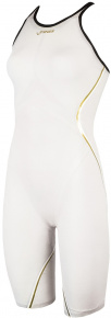 Maillots de bain compétition femme Finis Rival 2.0 Open Back Kneeskin White