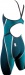 Maillots de bain compétition femme Finis Rival 2.0 Open Back Kneeskin Teal