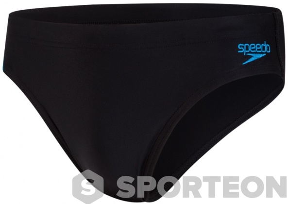 Maillots de bain homme Speedo Tech Panel 7cm Brief Black/Nordic Teal/Pool