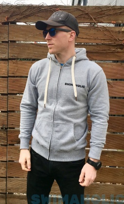 Sweats à capuche homme Swimaholic Zip Through Hood Men Heater Grey Melange