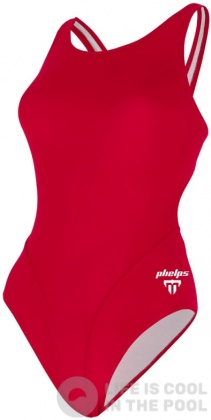 Maillots de bain femme Michael Phelps Solid Comp Back Red