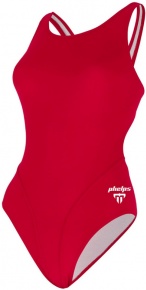 Maillots de bain femme Michael Phelps Solid Comp Back Red