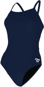 Maillots de bain femme Michael Phelps Solid Mid Back Navy/White