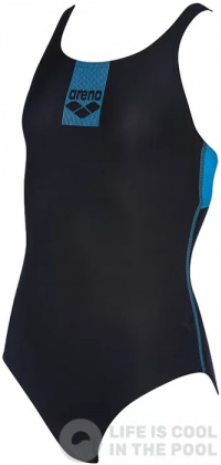 Maillots de bain fille Arena Basics Swim Pro Back One Piece Junior Black/Turquoise