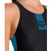 Maillots de bain fille Arena Basics Swim Pro Back One Piece Junior Black/Turquoise