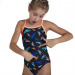 Maillots de bain fille Speedo Boom Logo Thinstrap Muscleback Girl Black/Neon Fire/Light Adriatic