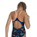 Maillots de bain fille Speedo Boom Logo Thinstrap Muscleback Girl Black/Neon Fire/Light Adriatic