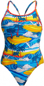 Maillots de bain femme Funkita Beach Bum Eco Diamond Back One Piece