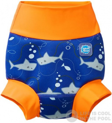 Maillots de bain bebe Splash About New Happy Nappy Shark Orange