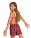 Maillots de bain fille Arena Allover Short Junior Hibiscus/Multi