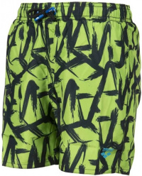 Shorts de bain garçon Arena Fundamentals Allover Boxer Junior Soft Green/Multi