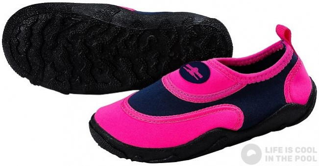 Chaussures aquatiques pour enfants Aqualung Beachwalker Kids Pink/Navy Blue