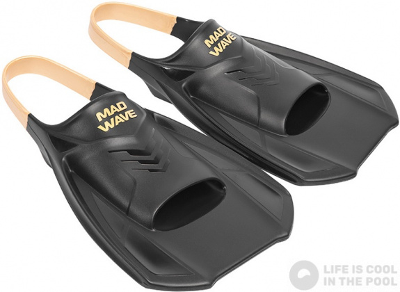 Palmes de natation Mad Wave Open Heel Training Fin Black