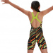 Maillots de bain fille Speedo Fastskin Endurance+ Openback Kneeskin Girl Black/Atomic Lime/Salso