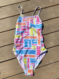 Maillots de bain femme BornToSwim Logo Swimsuit Rainbow