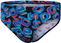 Maillots de bain garcon Speedo Digi Allover 6.5cm Brief Boy Black/Lava Red/Neon Absinthe/Blue