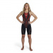 Maillots de bain compétition femme Speedo Fastskin LZR Pure Intent Openback Kneeskin Black/Blood Red/Dragonfire Orange/Gold