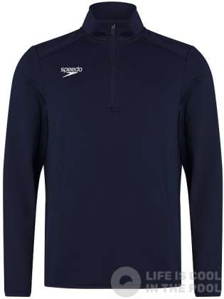 Sweats à capuche homme Speedo Club 1/4 Zip Mid Layer Training Top Navy