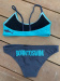 Maillots de bain femme BornToSwim Sharks Bikini Black/Turquoise