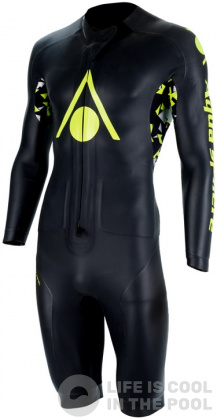 Combinaisons homme Aqua Sphere Aquaskin Swim-Run Limitless V2 Shorty Men Black/Bright Green