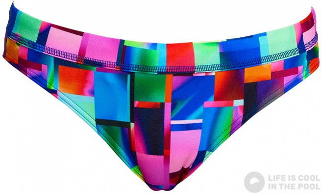 Bas de bikini pour femmes Funkita Patch Panels Sports Brief