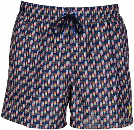 Maillots de bain homme Arena Men Beach Short Allover Asphalt/Multi