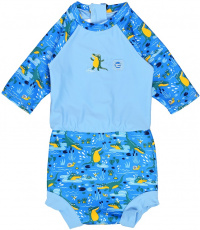 Maillots de bain bebe Splash About Happy Nappy Sunsuit Crocodile Swamp