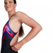 Maillots de bain femme Speedo Placement Digital Powerback Black/Phoenix Red/Blue Flame/Ultraviolet