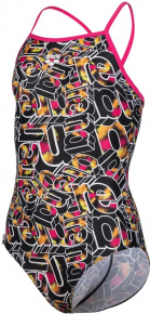 Maillots de bain fille Arena Girls Swimsuit Lightdrop Back Allover Freak Rose/Black/Multi