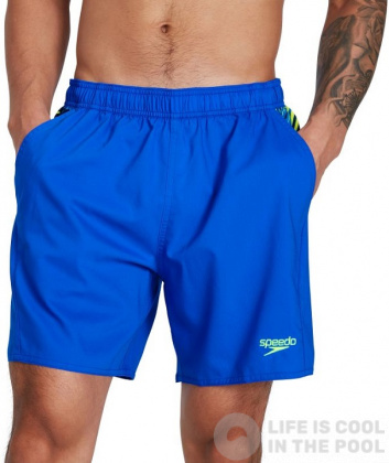 Shorts de natation homme Speedo Sport Panel 16 Watershort Blue Flame/Bright Zest/Black