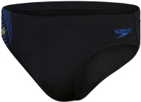 Maillots de bain homme Speedo 7cm Tech Panel Brief Black/Chroma Blue/Spritz