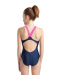 Maillots de bain fille Arena Girls Swimsuit V Back Graphic Navy/Freak Rose