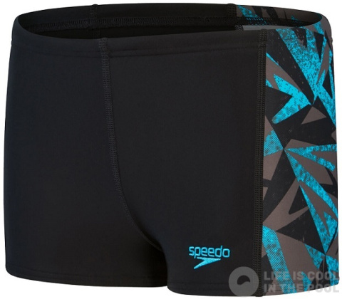 Maillots de bain garcon Speedo Hyper Boom Panel Aquashort Boy Black/Bolt/Dove Grey