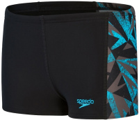 Maillots de bain garcon Speedo Hyper Boom Panel Aquashort Boy Black/Bolt/Dove Grey