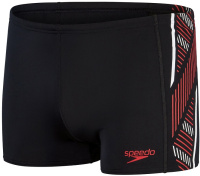 Maillots de bain homme Speedo Tech Panel Aquashort Black/Fed Red/White