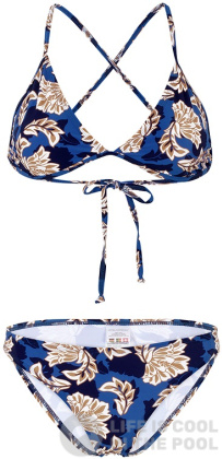 Maillot de bain deux pièces pour femmes Aquafeel Baroque Ornament Sun Bikini Blue