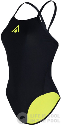 Maillots de bain femme Aqua Sphere Essential Tie Back Black/Yellow