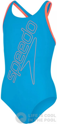 Maillots de bain fille Speedo Boomstar Logo Placement Flyback Girl Pool/Siren Red