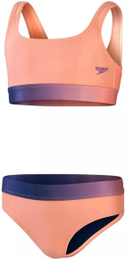 Maillots de bain fille Speedo Contrast Band 2 Piece Girl Soft Coral/Miami Lilac