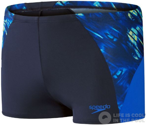 Maillots de bain homme Speedo Eco Endurance+ Splice Aquashort True Navy/Cobalt/Blue/Lemon