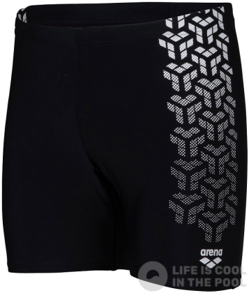 Maillots de bain homme Arena Kikko V Swim Mid Jammer Graphic Black/White