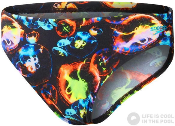 Maillots de bain garcon Speedo 6.5cm Digital Allover Brief Boy Black/Hypersonic Blue/Orange/Lumo Green